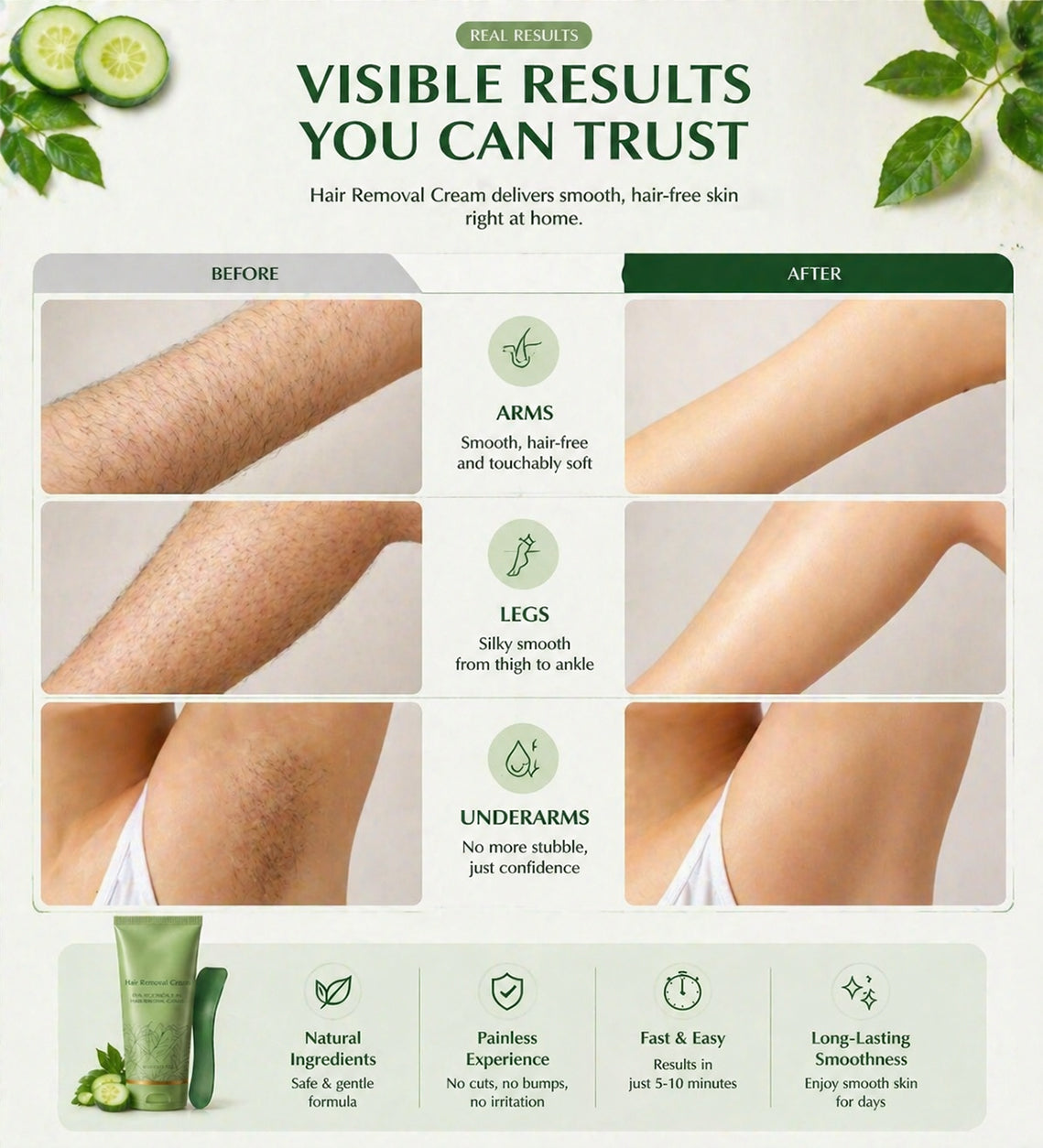 Puredermmed™ Hair Removal Cream for All Women & Men