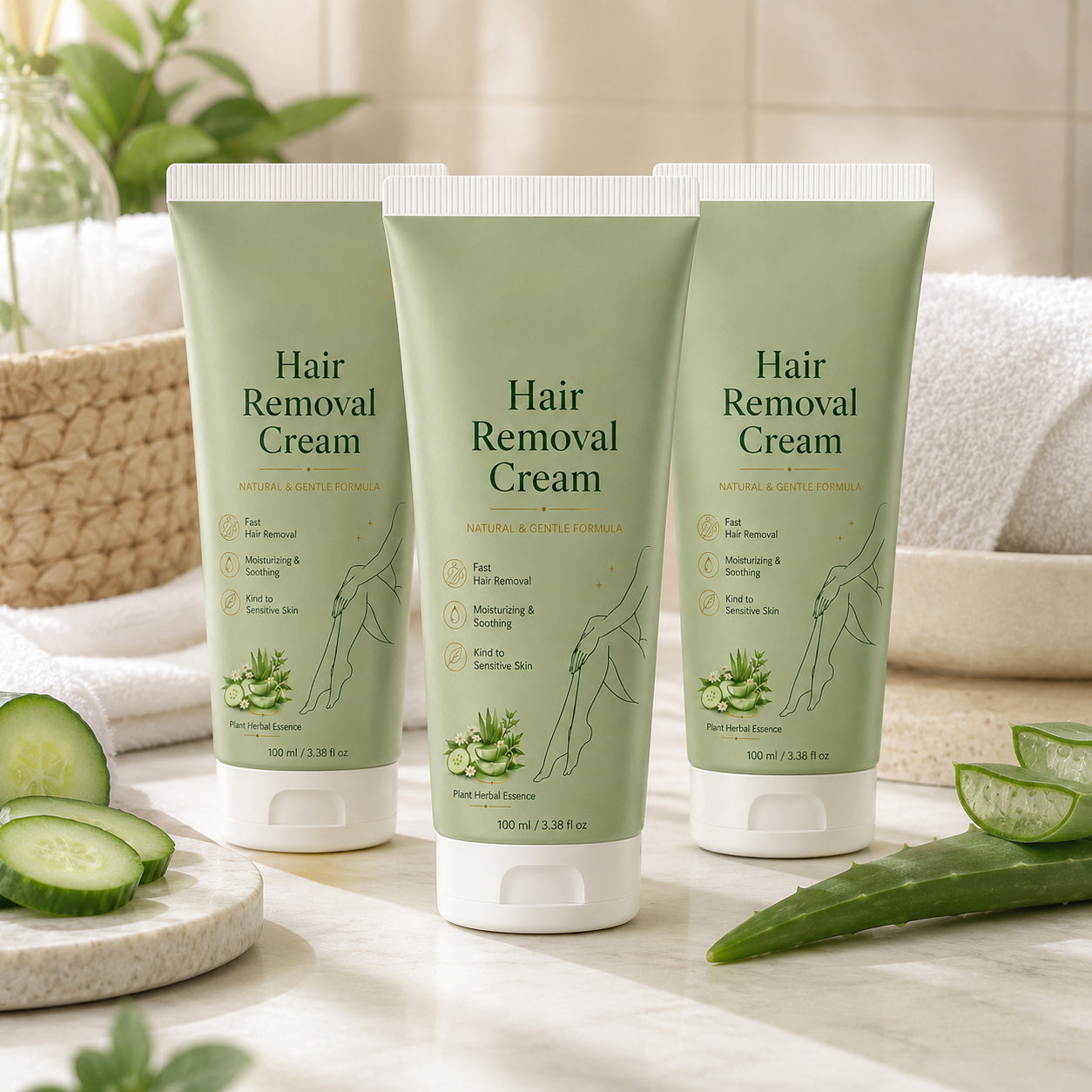 Puredermmed™ Natural Gentle Hair Removal Cream | For Women & Men, Sensitive Skin